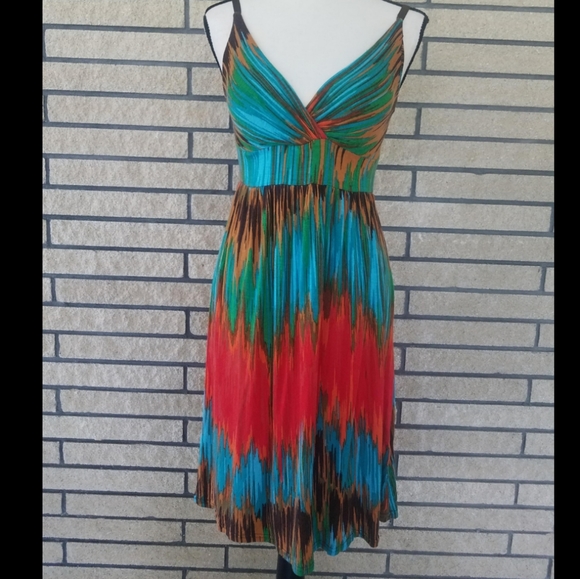 Multi Color Dress by Allison Brittney Size Medium - Picture 4 of 13